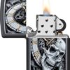 ZIPPO schwarz color "Skull Clock" Benzinfeuerzeug – Bild 2