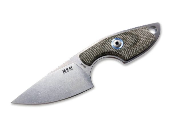 MKM Mikro 1 Micarta Green Neckknife mit Lederscheide