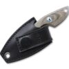 MKM Mikro 1 Micarta Green Neckknife mit Lederscheide – Bild 3