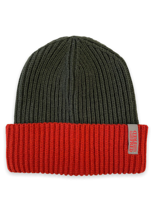 A Fish Named Fred Herren Strickmütze colorblock grün