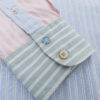 Colours & Sons Hemd 1/1 Arm Pinstripes colourblock blau / grün – Bild 4