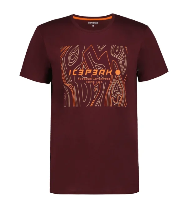 Icepeak Herren T-Shirt Rundhals Druck Belding Rot