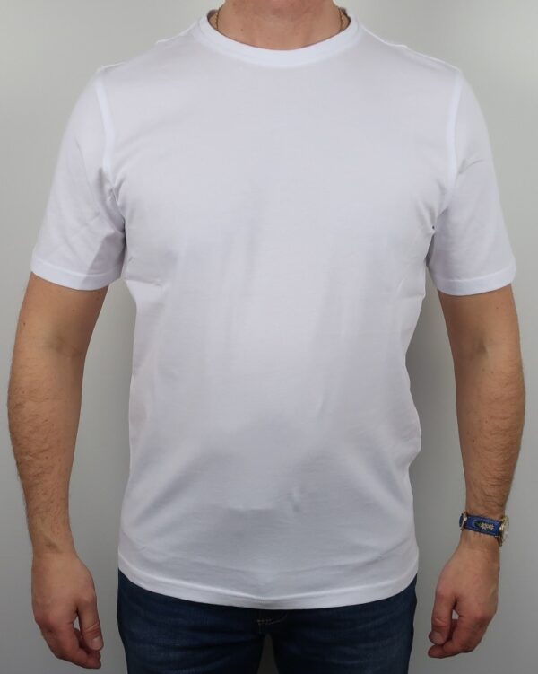 T-Shirt 100% Baumwolle, Rundhals-Ausschnitt, #68901 600, weiß
