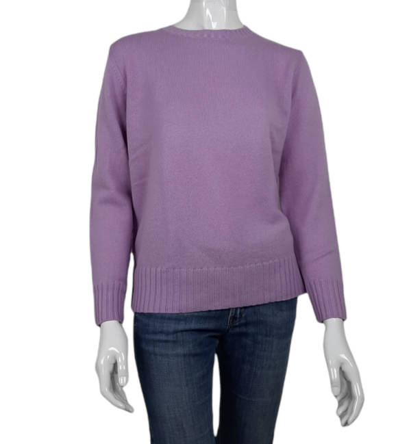 Maerz Damen Pullover Rundhalspullover lila