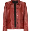 Milestone Damen Übergangsjacke Lederjacke Arista rot – Bild 3