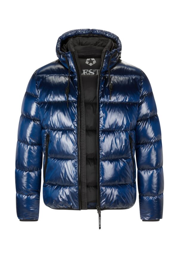 Milestone Herren Winterjacke Steppjacke Sheen blau