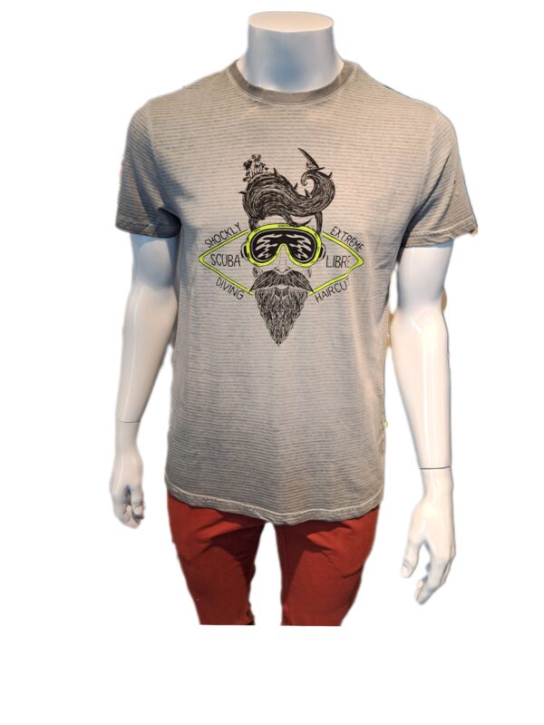 shockly Herren T-Shirt Diving Haircut grau