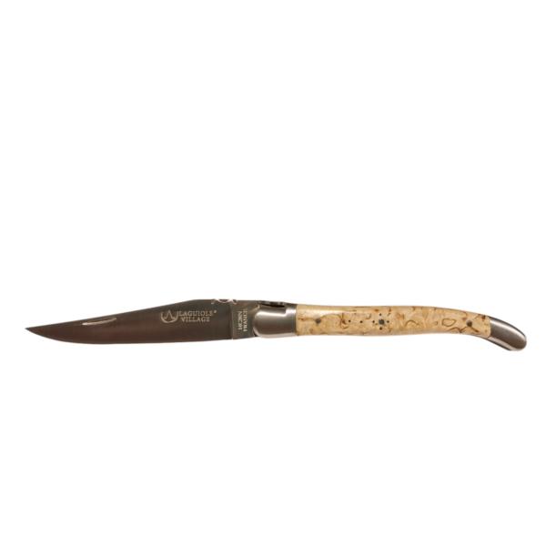 Laguiole Village Taschenmesser mit 11 cm Maserbirkenholzgriff