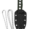 QSP Canary Neckknife mit G10 Griff und Kydexscheide silber/grün – Bild 3