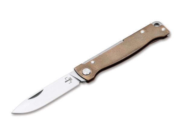 Böker Plus Atlas Brass Taschenmesser mit Messing Griff