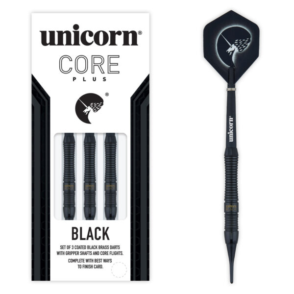 Softdarts, Core Plus, Messing, 16g., Schwarz
