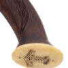 Wikinger Jagdbeil mit verziertem Holz Griff in Braun – Bild 4
