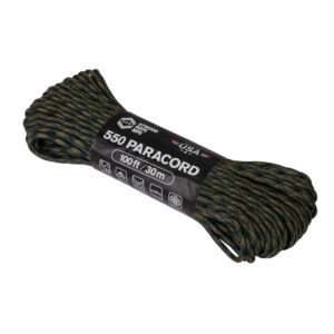 Paracord 550 in 30 Meter US Woodland belastbar bis 250 kg.