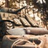 Böker Manufaktur Solingen M4 Sherman-Damast Einhandmesser mit Hosenclip – Bild 3