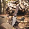 Böker Manufaktur Solingen M4 Sherman-Damast Einhandmesser mit Hosenclip – Bild 4
