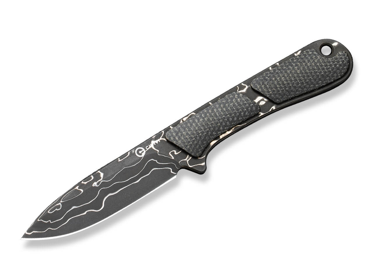 CIVIVI Mini Elementum Fixed Micarta Dark Green Damascus mit Scheide