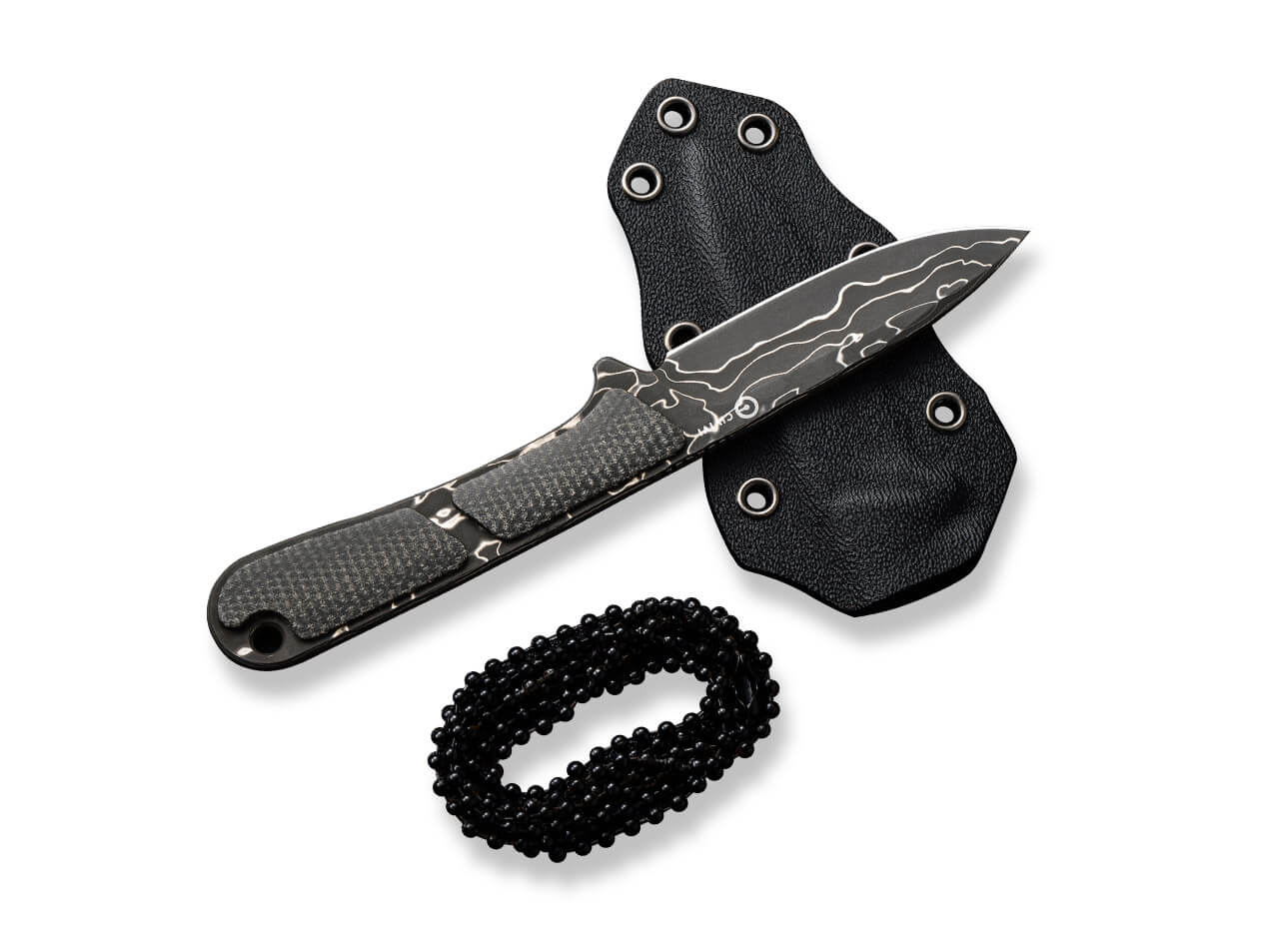 CIVIVI Mini Elementum Fixed Micarta Dark Green Damascus mit Scheide – Bild 4