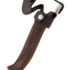 Wikinger Jagdbeil mit verziertem Holz Griff in Braun – Bild 2