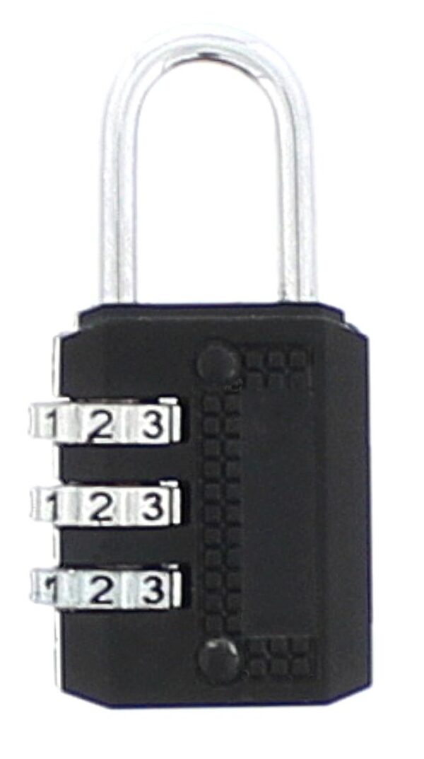 BGS Zahlenschloss mit 3 stelligem Code, schwarz