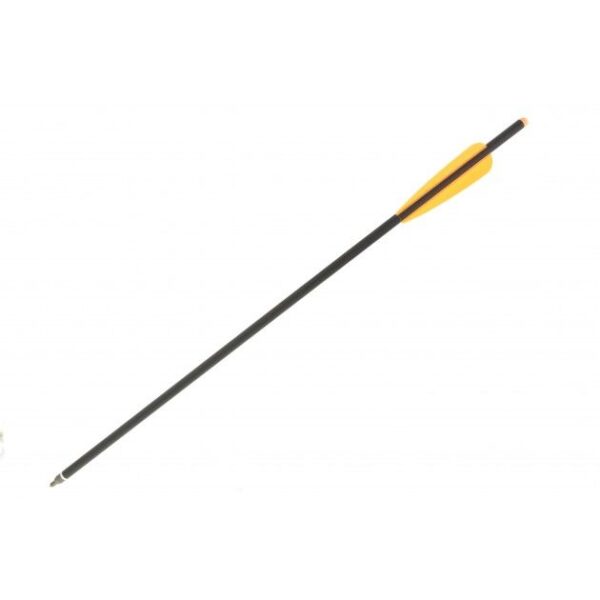 Carbonbolzen 20" in schwarz aus Kohlefaser mit Schraubspitze