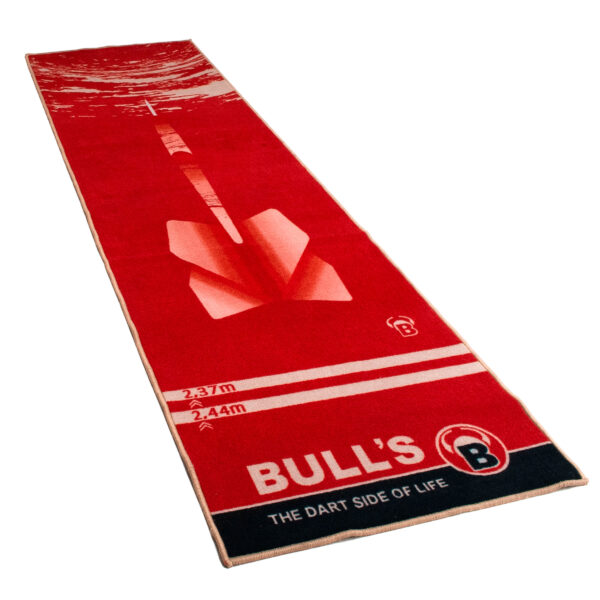 Bull´s Dart Teppich Carpet Mat 180 mit Antirutsch, 280x80cm, Rot