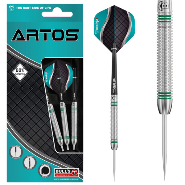 Steeldarts Artos AR1 80% Tungsten, 24g. Silber