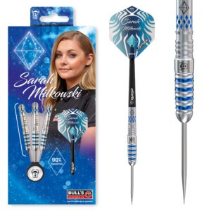 Bull´s Steeldarts Sarah Milkowski 90%Tungsten, 22g, Blau