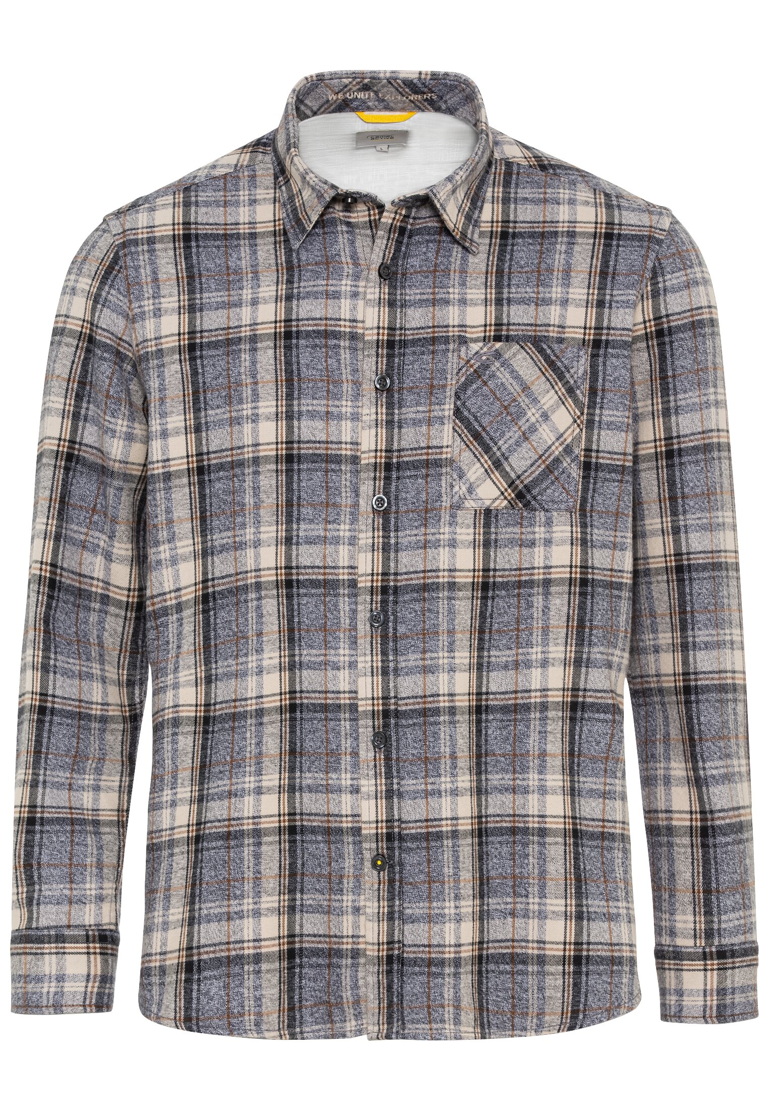 camel active Herren Flanellhemd karo grau