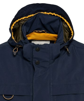 Camel Active Herren Kurzjacke mit Abnehmbarer Kapuze in blau – Bild 3