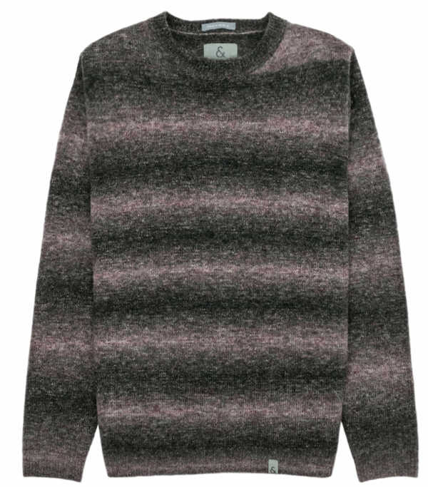 Colours & Sons Herren Rundhals Pullover Roundneck Degradé grün