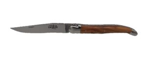 Forge de Laguiole Taschenmesser polierter Klinge und Olivenholz Griff