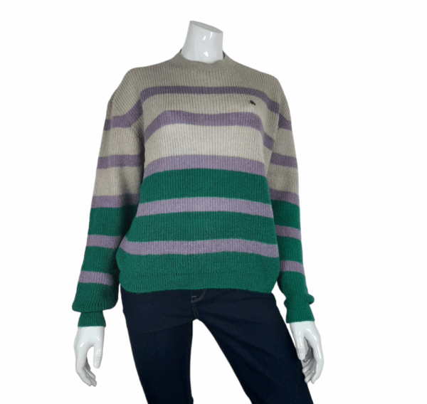 Gaastra Damen Strickpullover Elysia gestreift grau grün