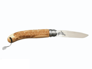 Gravoo Taschenmesser mit Giraffe Motive in Buche Holz