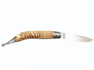 Gravoo Taschenmesser mit Zebra Motive in Buche Holz