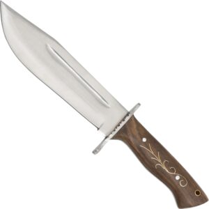Haller Bowie feststehendes Messer mit edler Holzeinlange, braun