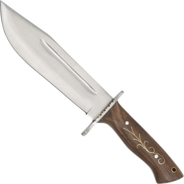 Haller Bowie feststehendes Messer mit edler Holzeinlange, braun