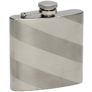 Haller Flachmann rostfrei, Streifenmuster, 6oc / 180 ml