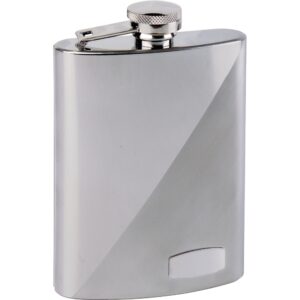 Haller Flachmann, rostfreier Stahl, Gravurplatte, 5,8oc / 170ml