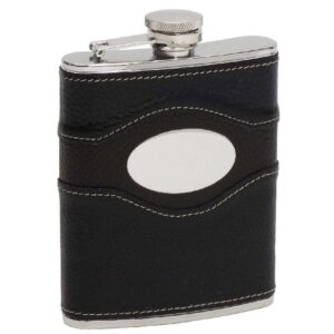 Haller Flachmann rostfreier Stahl mit Gravurplatte 6oz/180 ml