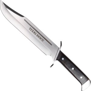 Haller Texas Bowie Feststehendes Messer mit Pakkaholz Griff