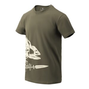 Helikon-Tex Baumwoll T-Shirt Full Body Skeleton in Grün