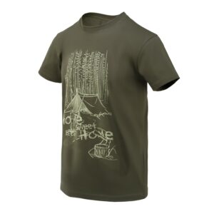 Helikon-Tex Baumwoll T-Shirt Home Sweet Home in Grün