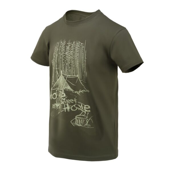Helikon-Tex Baumwoll T-Shirt Home Sweet Home in Grün