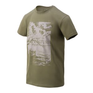 Helikon Tex Baumwoll T-Shirt Adventure is out there in grün