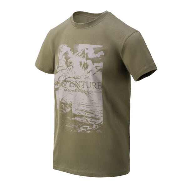 Helikon Tex Baumwoll T-Shirt Adventure is out there in grün
