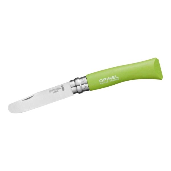 Opinel Kindermesser mit  Buchenholz Griff in No 07 in Grün