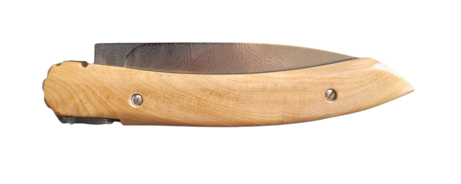 L'Atellier des Couteaux Taschenmesser aus Damast Stahl – Bild 4