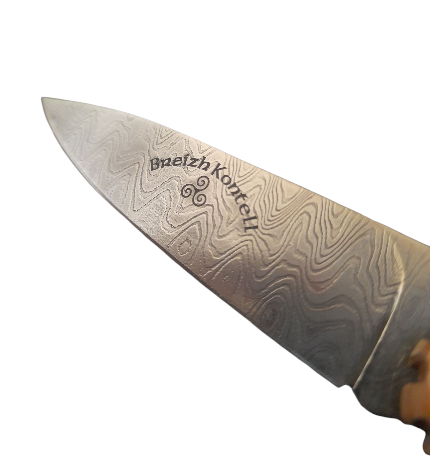 L'Atellier des Couteaux Taschenmesser aus Damast Stahl – Bild 7