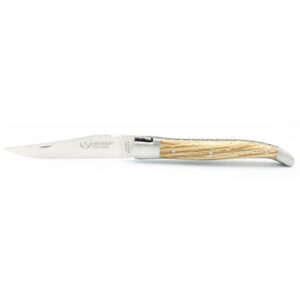 Laguiole Village Taschenmesser, 12 cm stabilisierter Buchenholzgriff