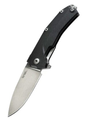 Lionsteel KUR Einhandmesser mit schwarzen G10 - Griff und Hosenclip